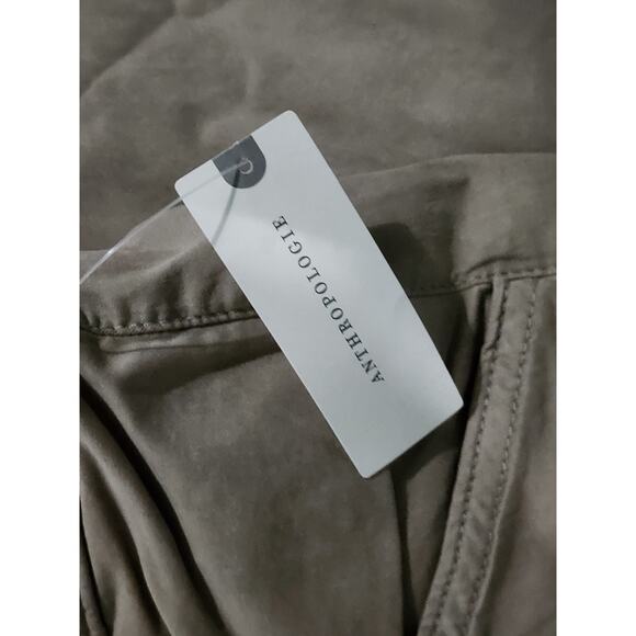 Anthropologie Pants 2 Women's Maeve The Colette Wide Leg Pleated Khaki Nwt $148 - Picture 12 of 13